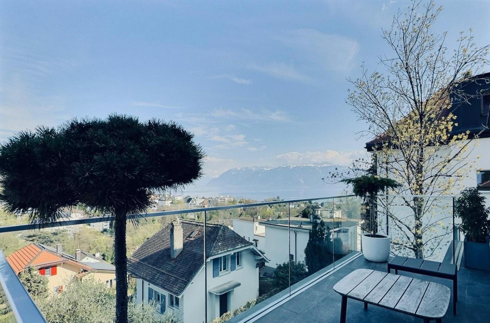 New Luxury Lake View Apartment - Lausanne Eksteriør billede